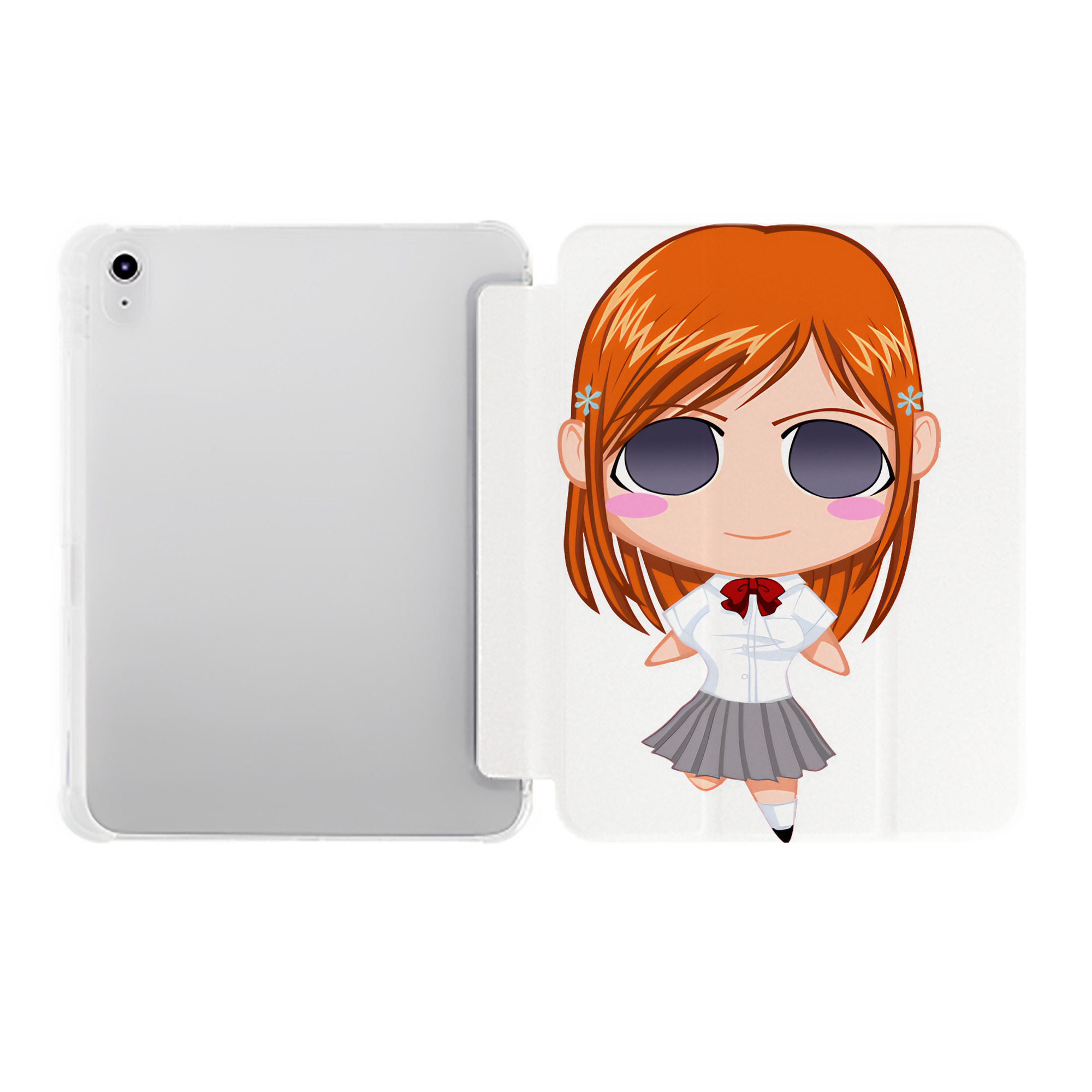 （画像用） ブリーチ 井上織姫（いのうえおりひめ） BLEACH Inoue Orihime IPad ケース ペン収納付き 三つ折りスタンド PUレザー×シリコン 対応機種9.5/10.5/10.9インチ